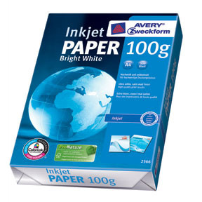 Inkjet papir - Avery A4 - 100 g - Hvid - 500 ark