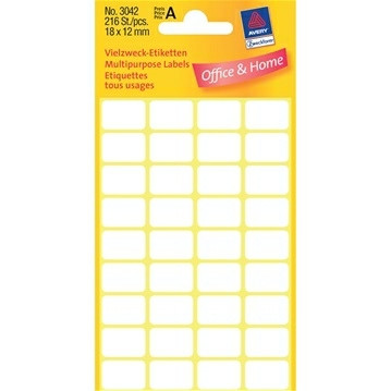 10 stk. Avery 3041 Handwriting labels 18x12 (216)