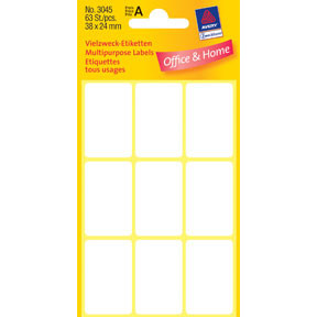 10 stk. Avery 3045 Handwriting labels 38x24 (63)