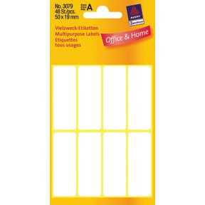 10 stk. Avery 3079 Handwriting labels 50x19 (48)