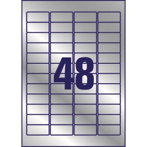 Etiketter – Avery L6009-20 – Heavy Duty – 45,7x21,2 mm – Sølv – 960 stk