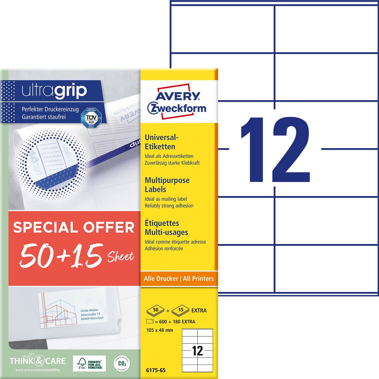 Avery Universaletiketter 105x48mm Promotion (780)