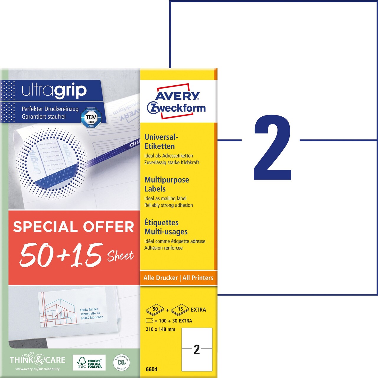 Avery Universaletiketter 210x148mm Promotion (130)