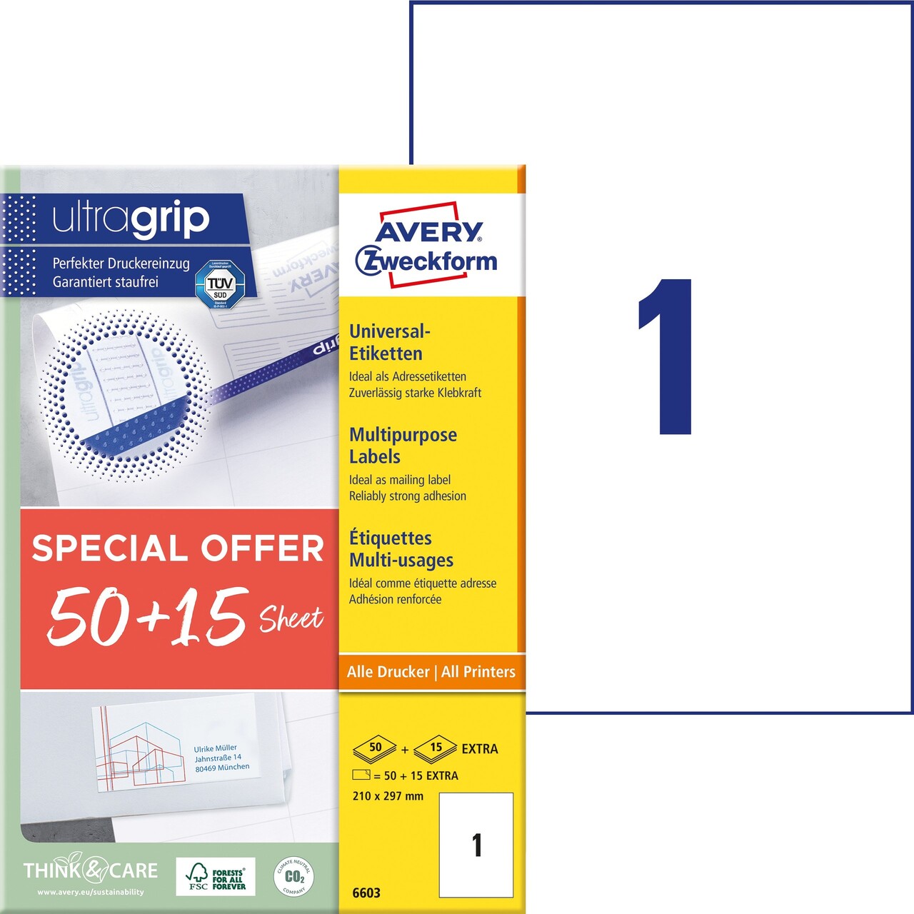 Avery Universaletiketter 210x297mm Promotion (65)