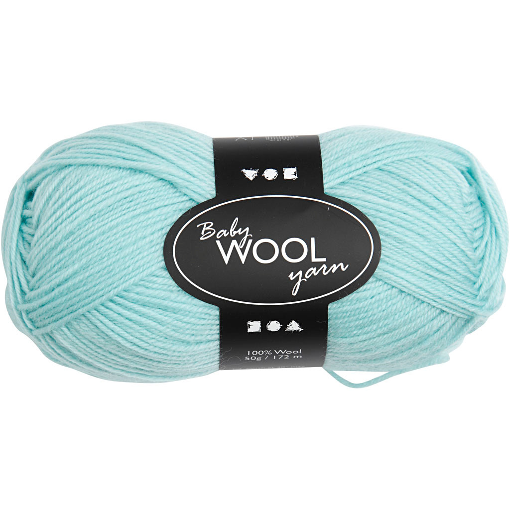 Babygarn længde 172 meter mintgrøn NM 14|4 - 50 gram