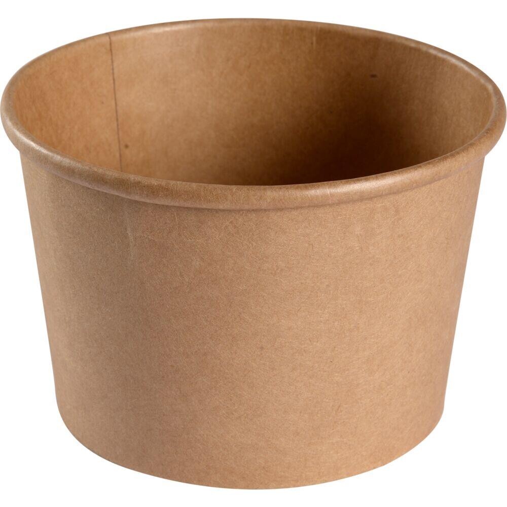 Bæger, ABENA Gastro, 7,7cm, Ø11,5cm, 500 ml, brun, kraft/PE, 500 ml, 16 oz - 500 stk