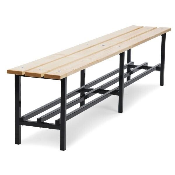 Træbænk – Fritstående – Med skohylde – 2000 mm – Fyr