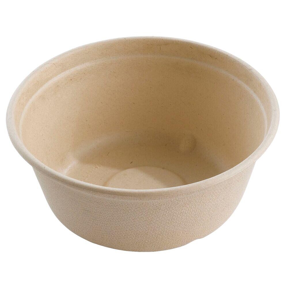 Bagasse skål - Ø15 cm - 500 ml - brun - sukkerrør - PFAS-fri - 500 stk