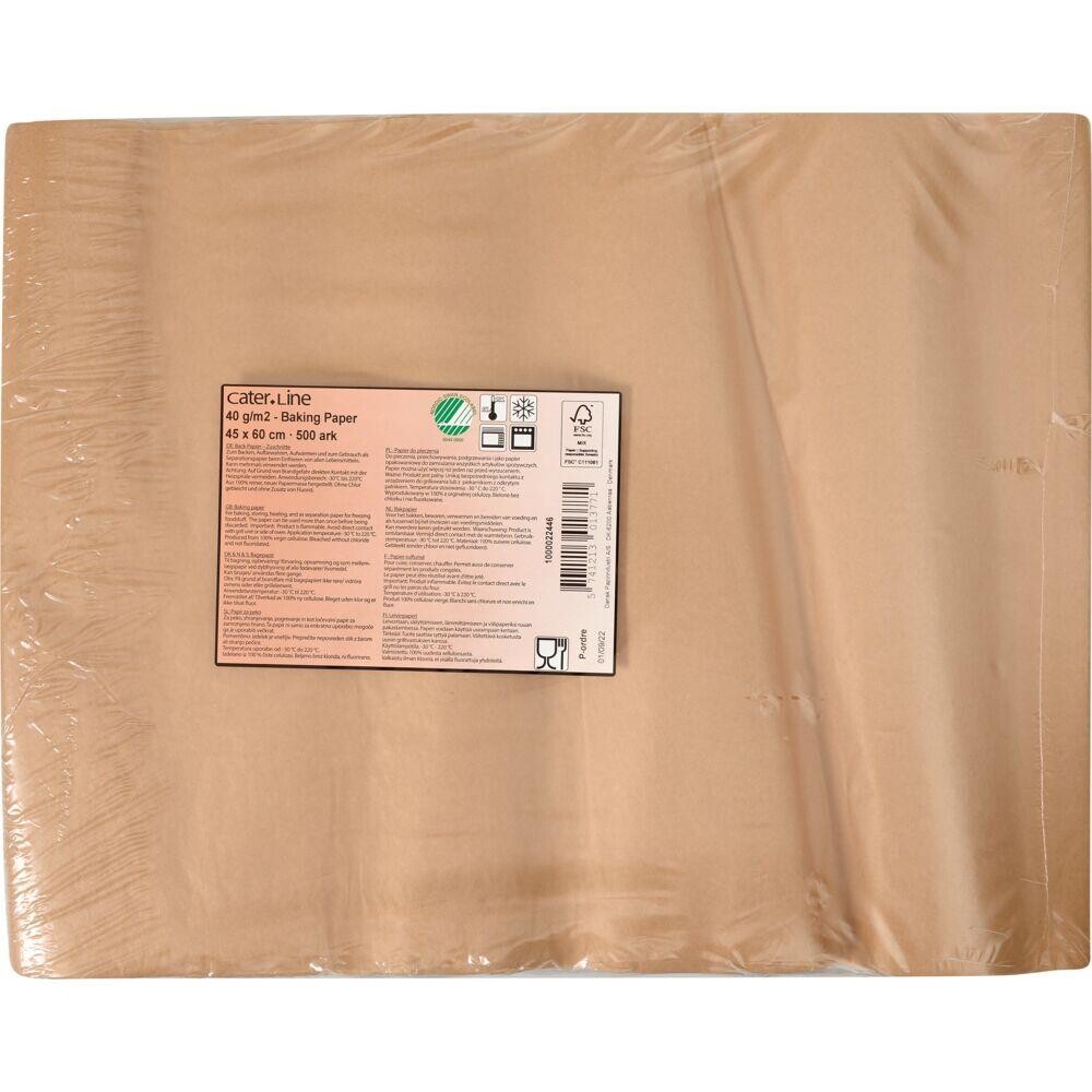 Bagepapir ABENA Cater-Line 60x45cm natur ubleget 500 ark pr pakke