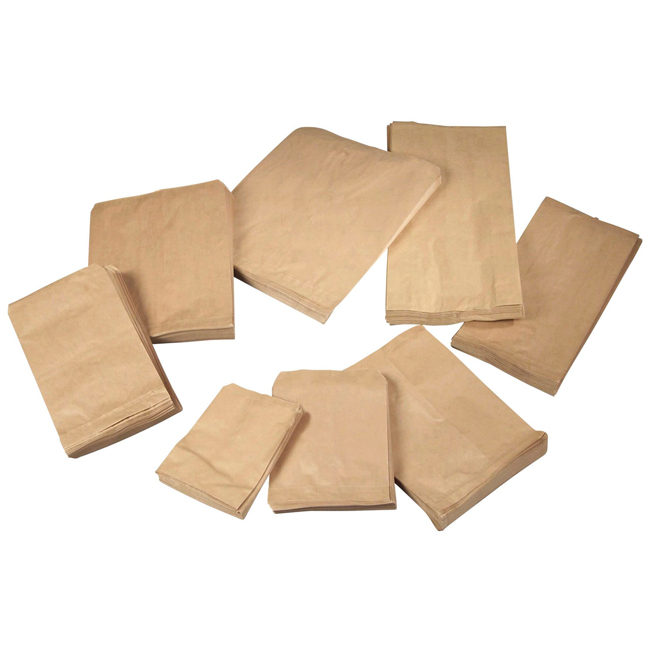 Brune papirsposer 1/2 kg 170 x 215 mm 40 gram - 1000 stk