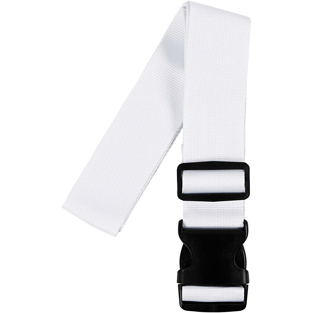 Baggagebælte, str. 92-164 cm, hvid, 1stk.