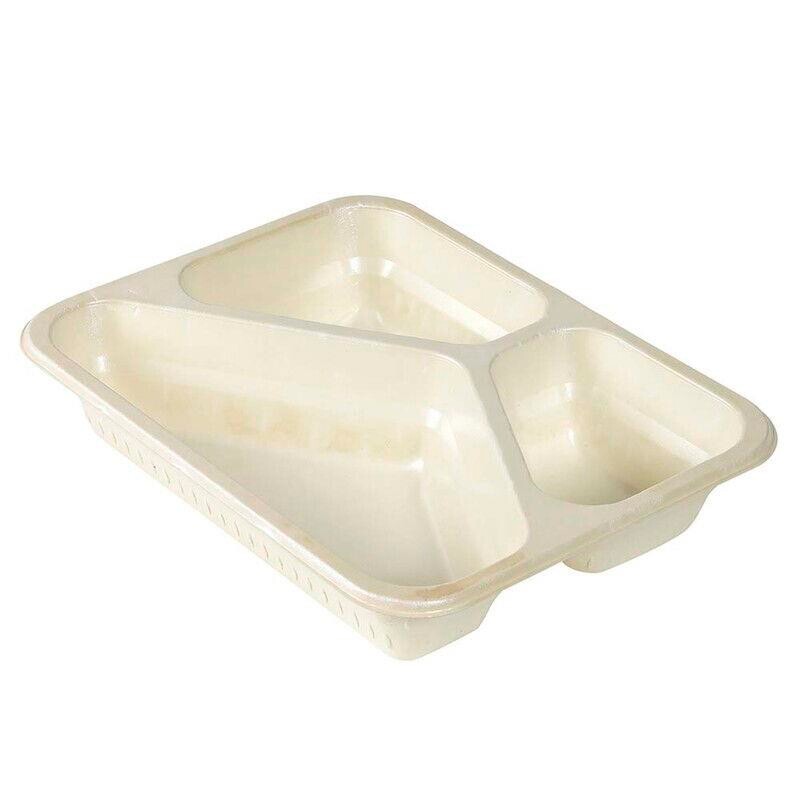 Menu bakke 3-rum Bioplast 500/250/190ml - 227x178x45mm 168stk/kar