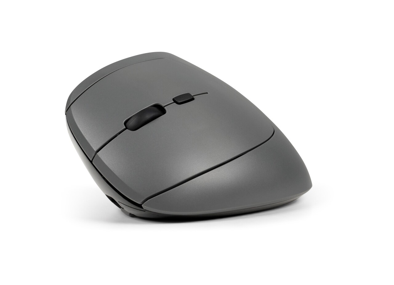 Venstrehånds mus BakkerElkhuizen MidWay 3-Mode Bluetooth and USB-C Vertical Sort