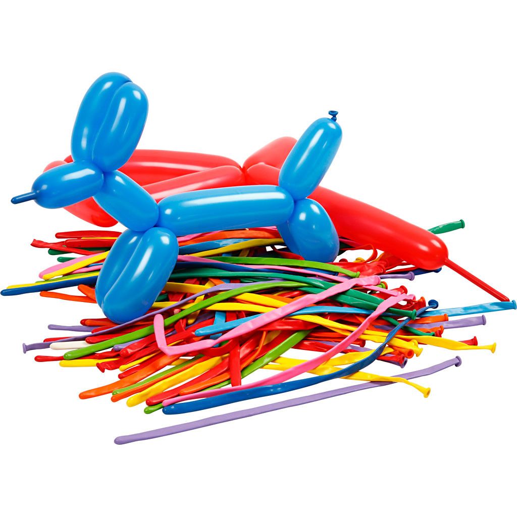 Balloner til ballondyr 152 cm 100ass