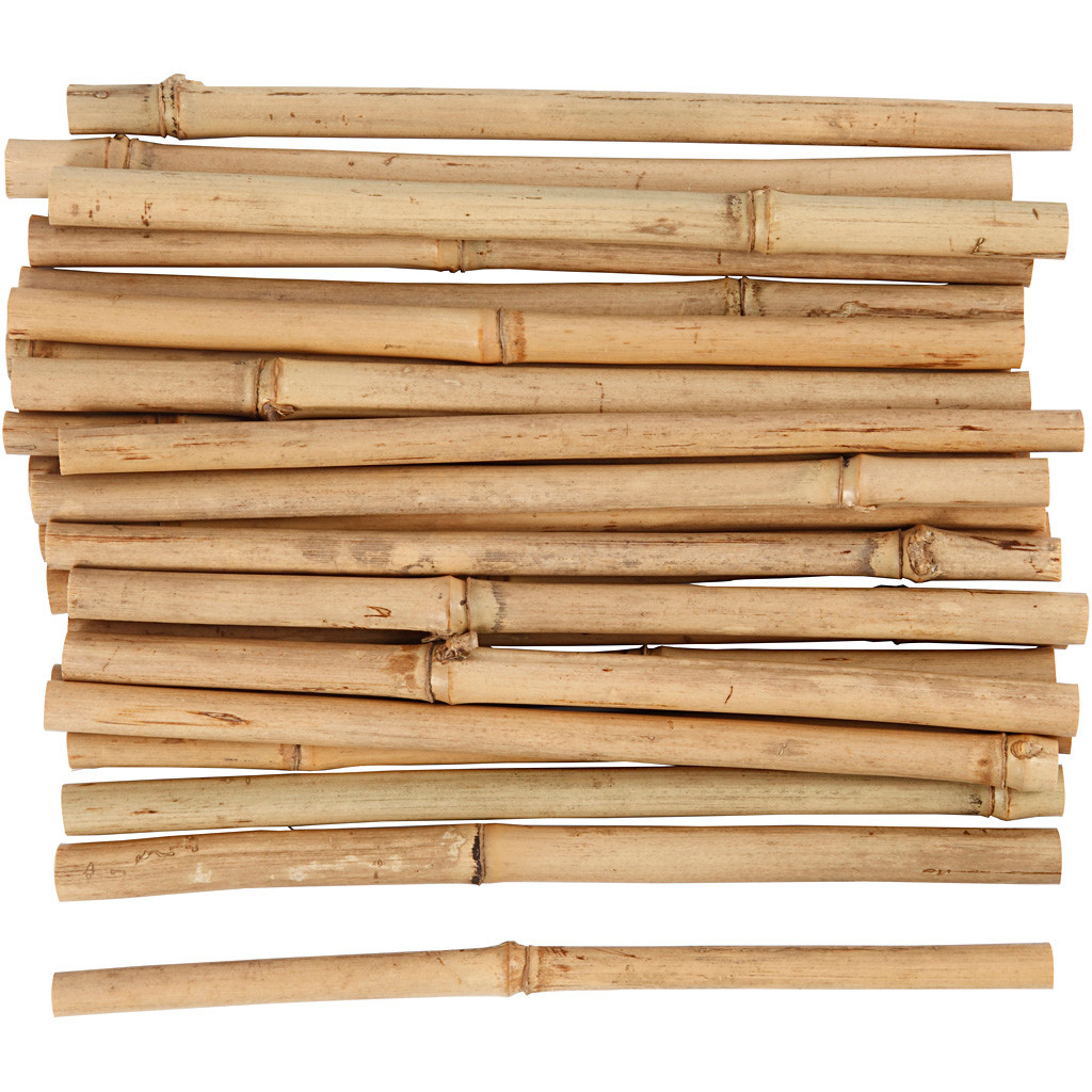 Bambuspinde, L: 20 cm, tykkelse 8-15 mm, bambus, 30stk.