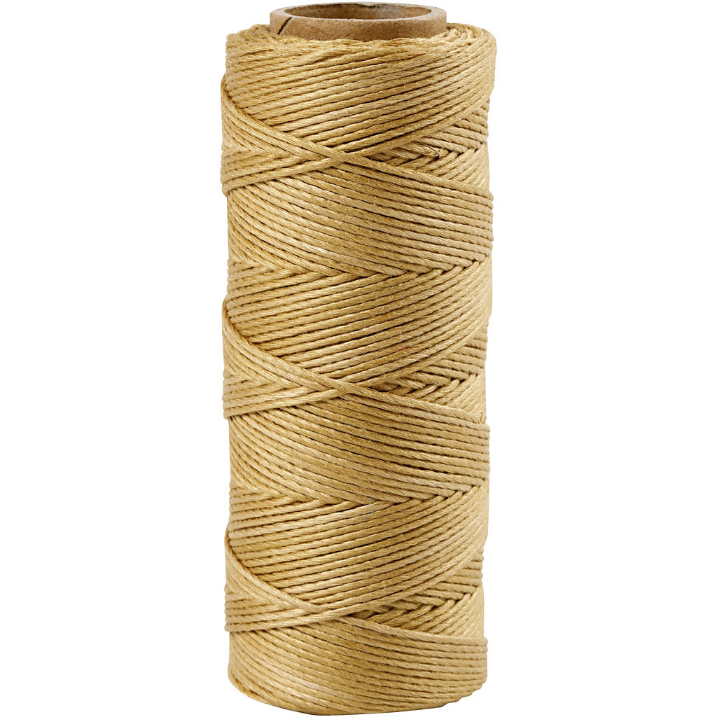 Bambussnor tykkelse 1 mm guld 65m