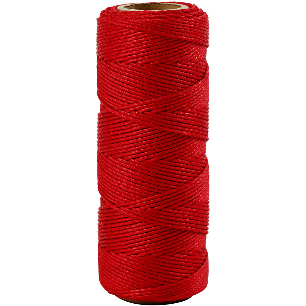 Bambussnor tykkelse 1 mm rød 65m