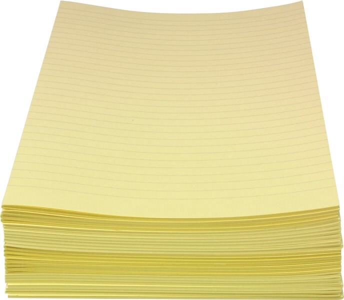 Konceptpapir - Bantex - Gult - Linjeret - A3 foldet til A4 - 250 ark