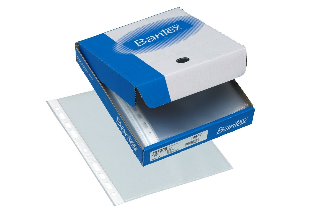 Plastiklommer – Bantex – A5 – Refleksfri – 0,08 mm – 100 stk