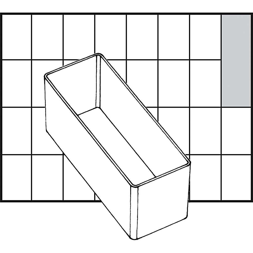 Basisindsats til Sortimentskasse str. 109x39 mm, Model A9-2, 1 stk.