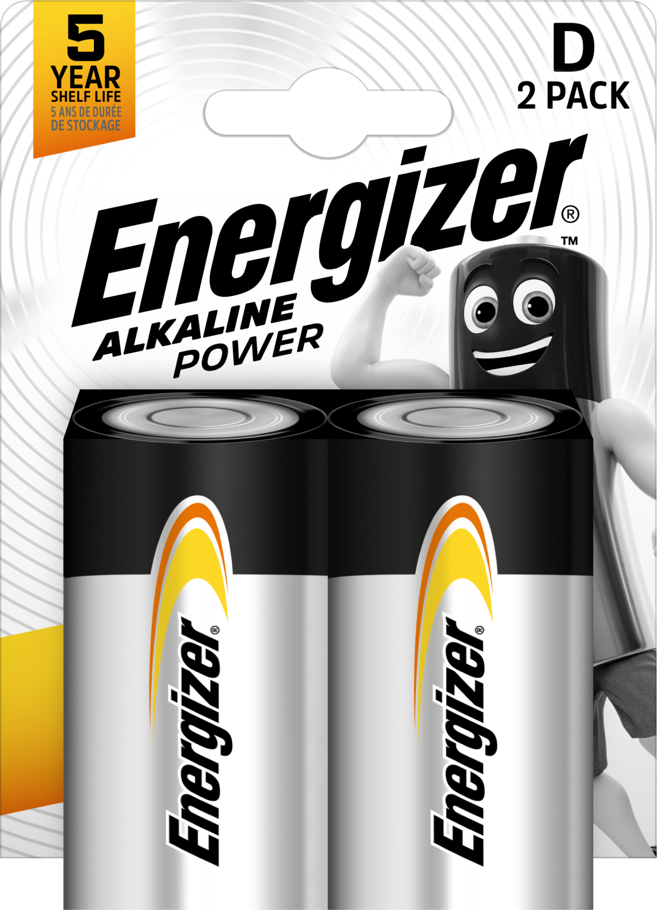 12 stk. Batteri D Energizer Power LR20 - 2 stk