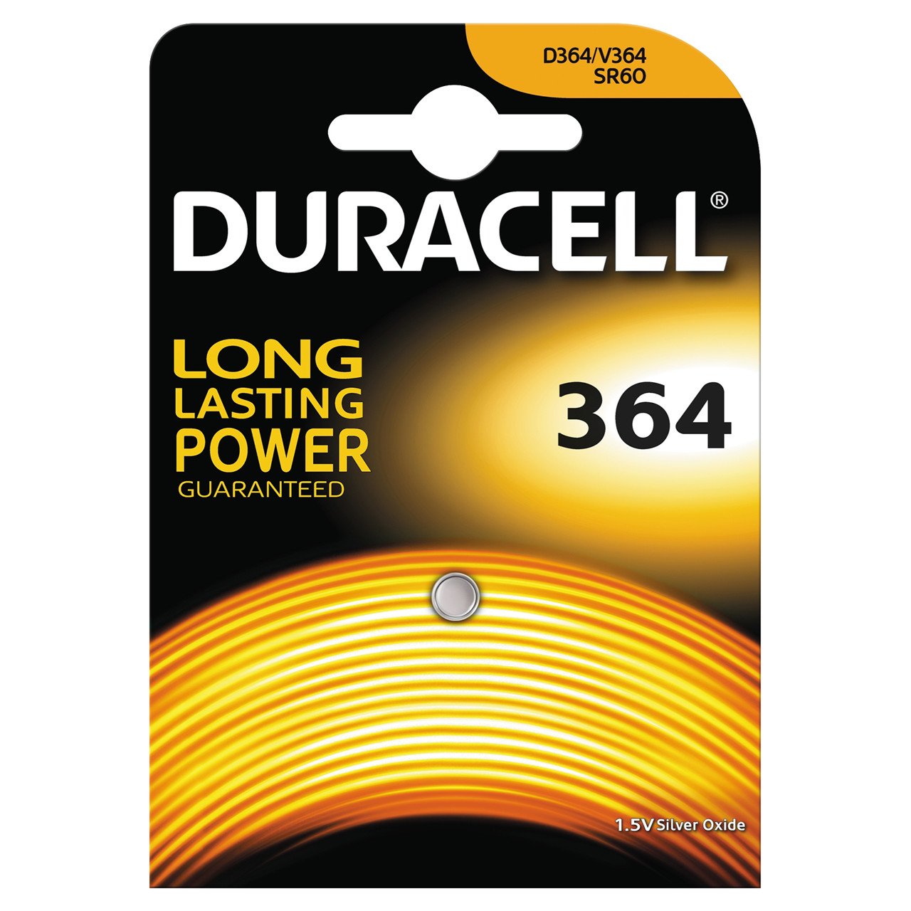 Batteri Duracell 364 1,5V Silver Oxide 1stk/pak