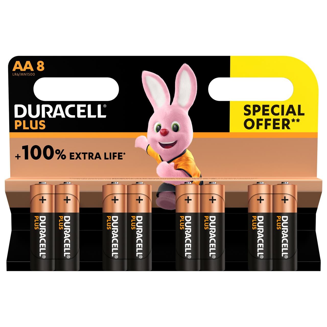 Batterier - Duracell Plus Power AA - Alkaline - 8 stk