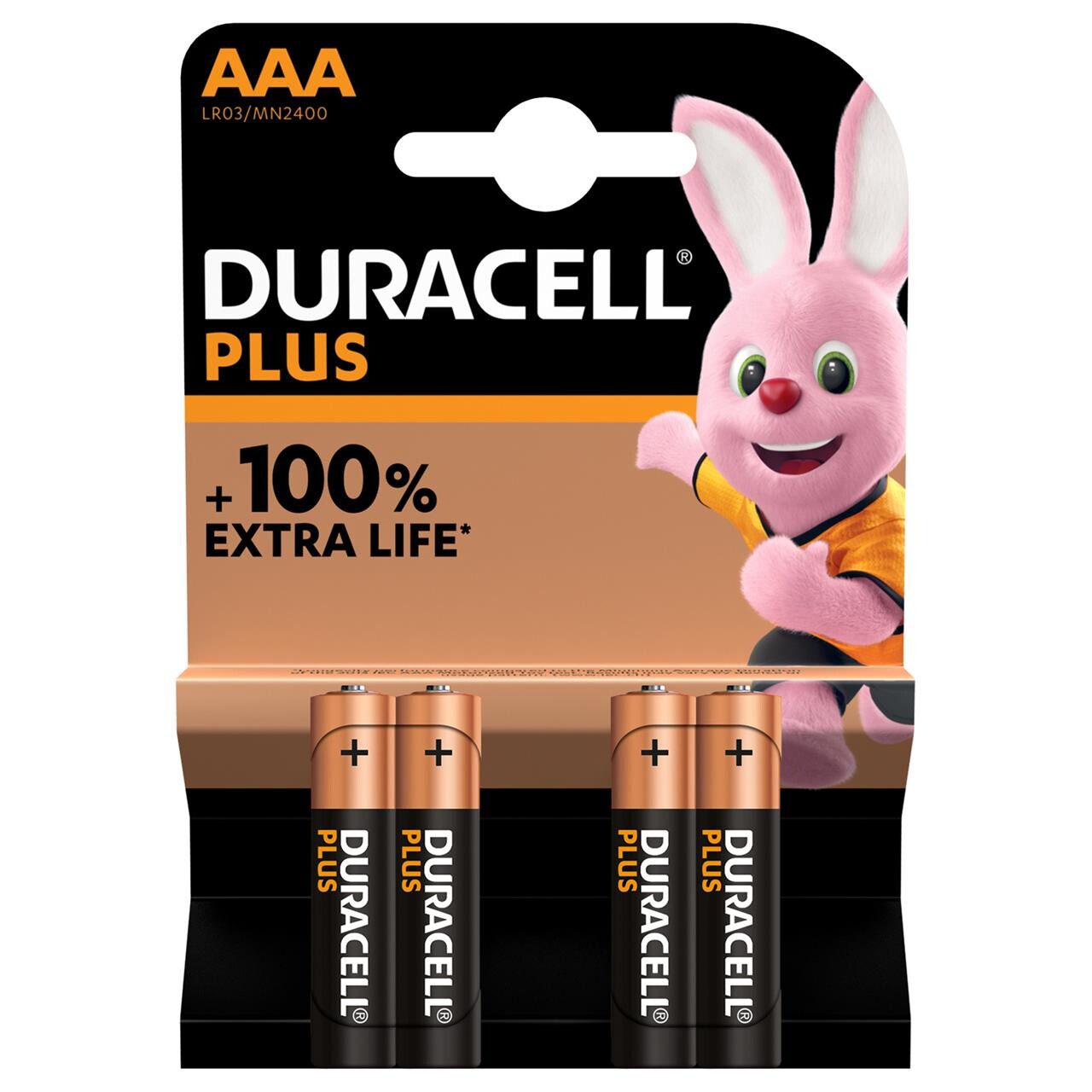 Duracell AAA batterier Plus Power alkaline 4stk|pak