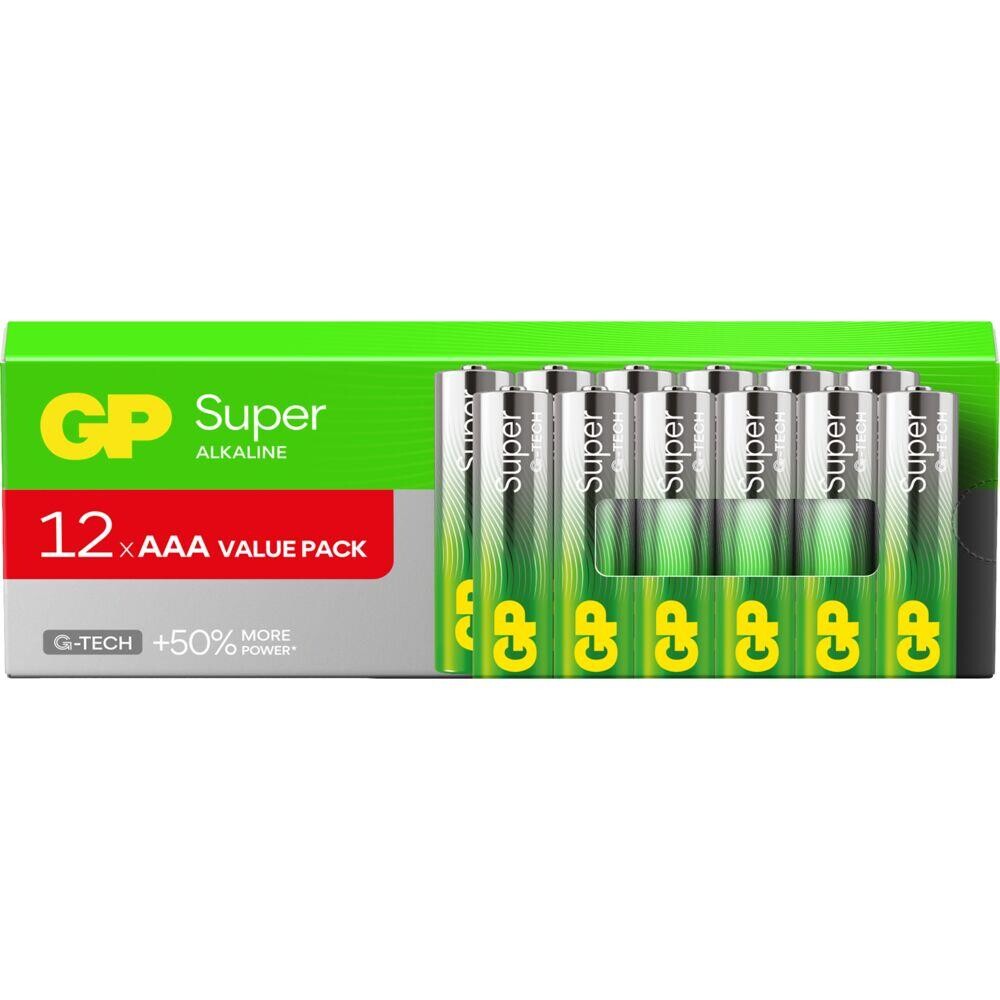 Batteri GP Super Alkaline AAA 12-pak