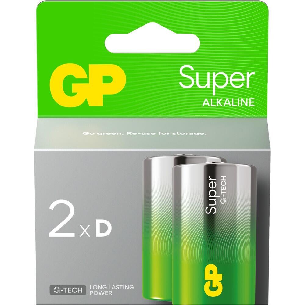 Batteri GP Super Alkaline D 2-pak