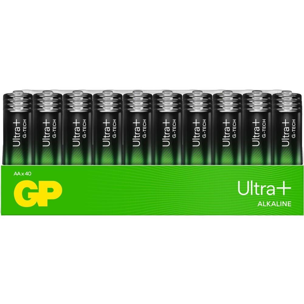 Batteri - GP Ultra Plus AA 1,5V - Alkaline - 40 stk