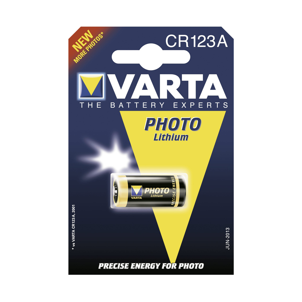Batteri Lithium photo Varta - CR 123 A 3V 1430 mAh