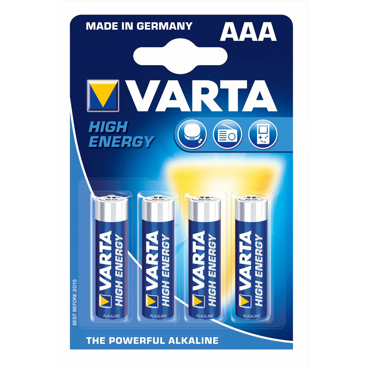 AAA Batterier Varta High Energy LR03 - 4 stk
