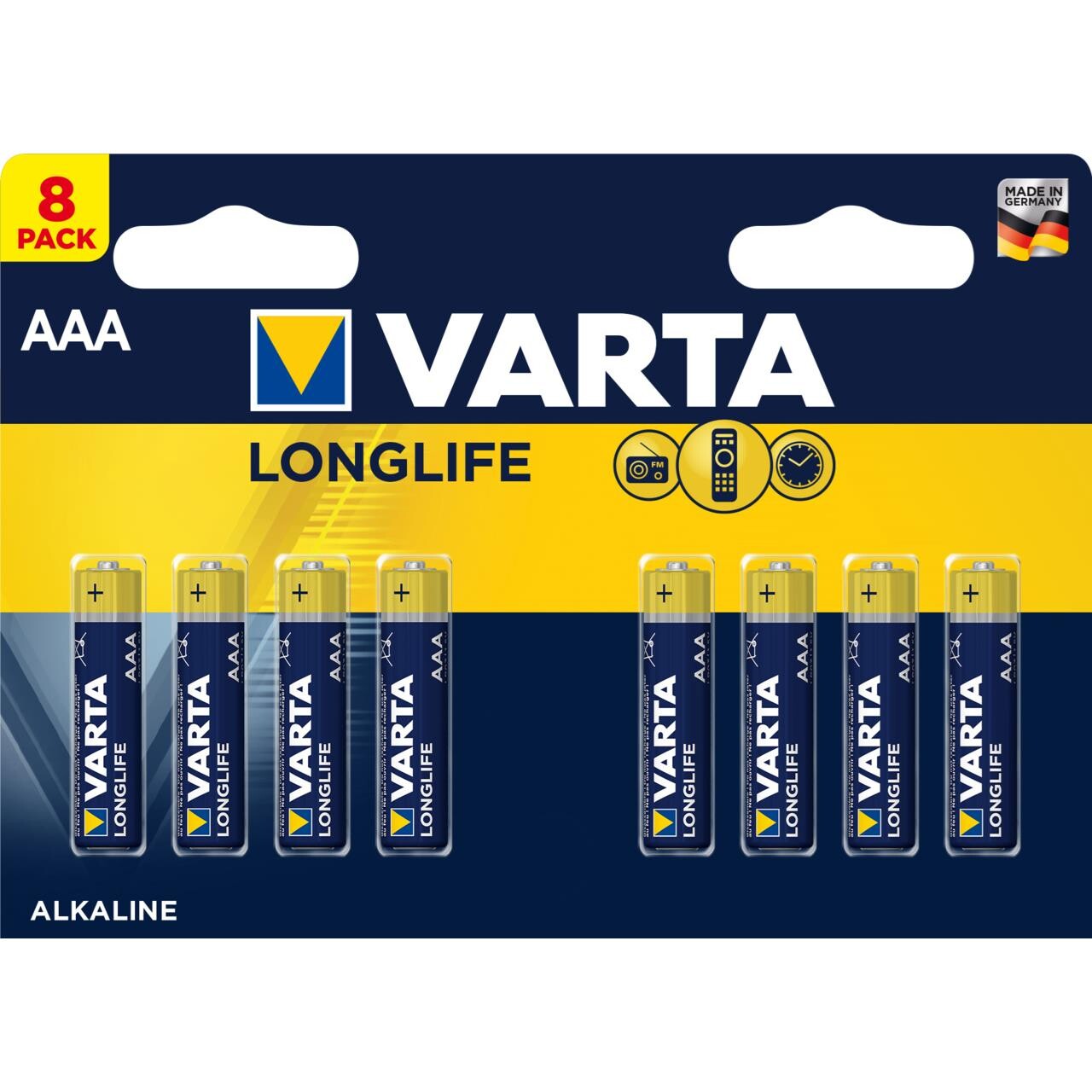 AAA batterier Varta Longlife 8 stk