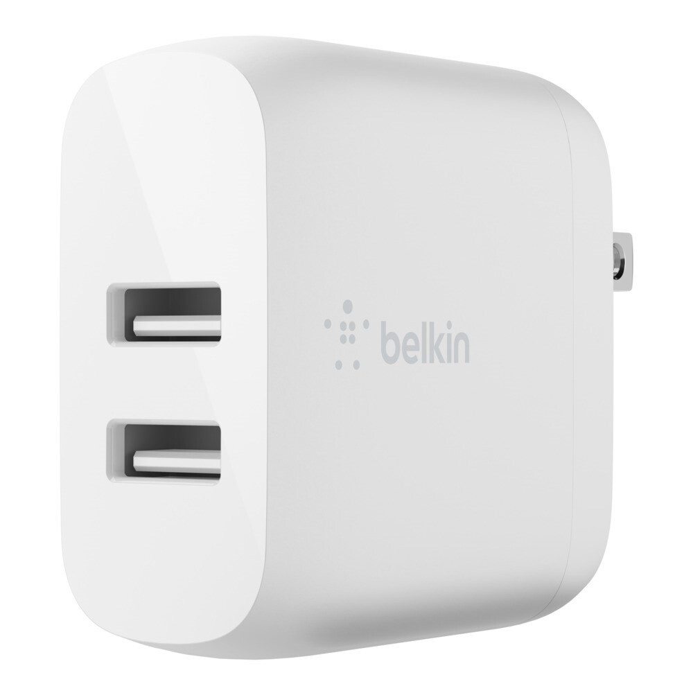 Oplader til væg Belkin Dual USB-A, 12W X2, Hvid