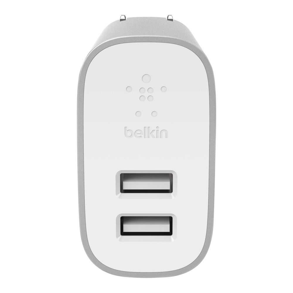 Oplader Belkin Dual USB-A Wall Charger 24W + Lightning Cable, White