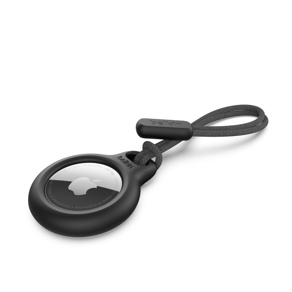 Nøglering - Belkin AirTag Holder med strop - Sort