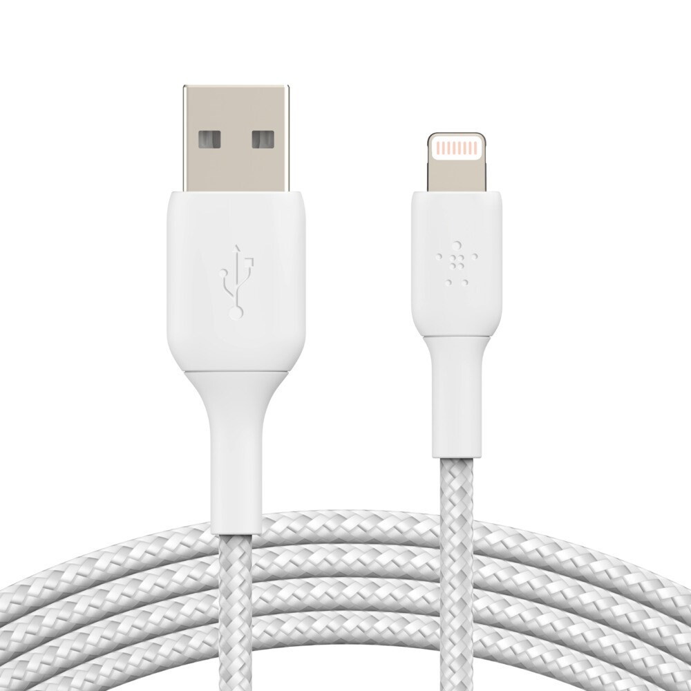 Belkin USB-A to Lightning Braided White (1m)