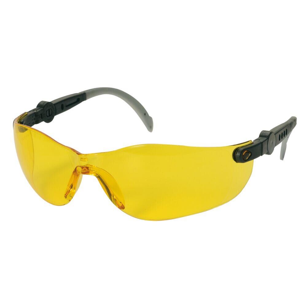 Beskyttelsesbrille, THOR Vision gul, justerbare stænger, gul, one size - 12 stk