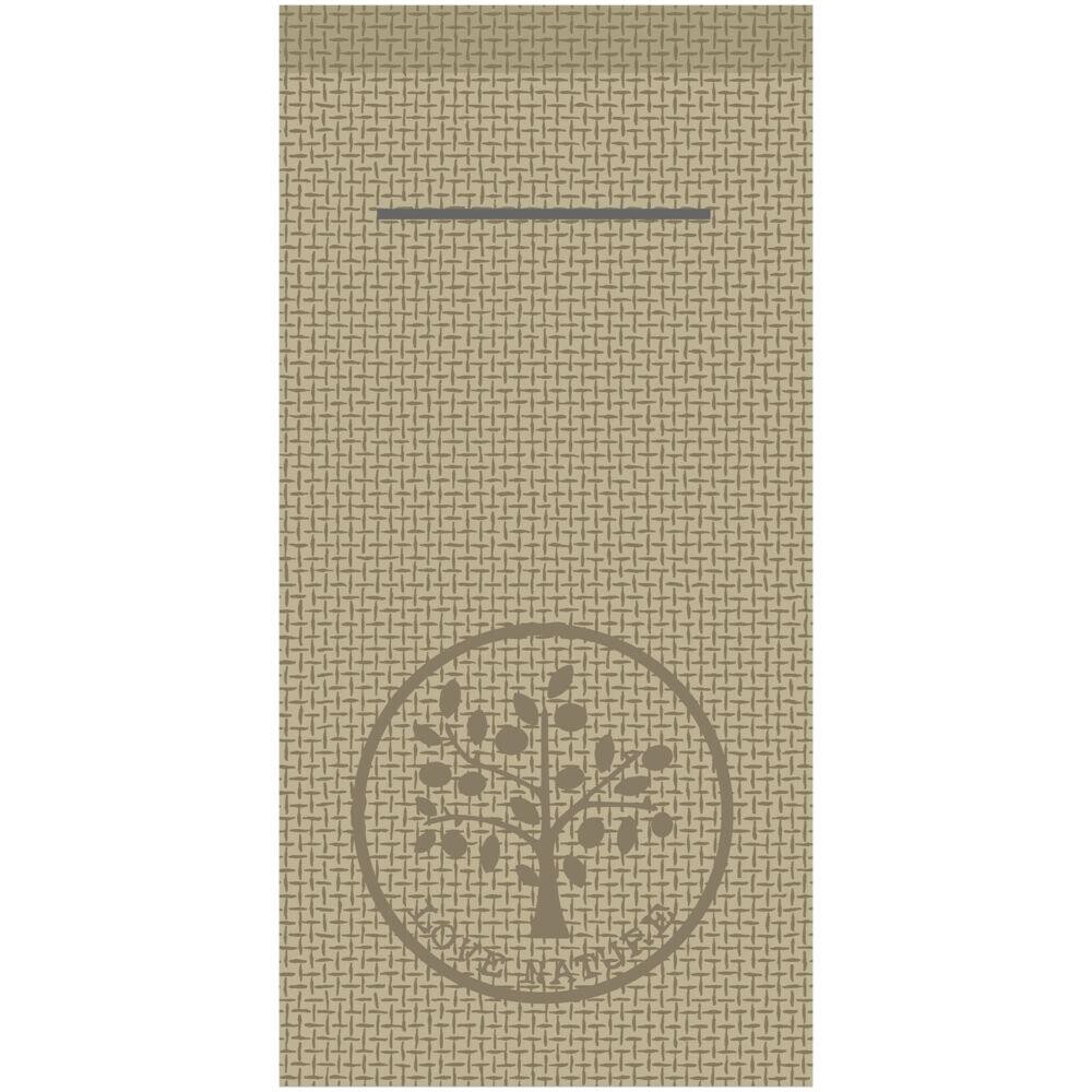 Bestikserviet, Love Nature, 1/8 fold, 40x40cm, beige, Linclass - 300 stk