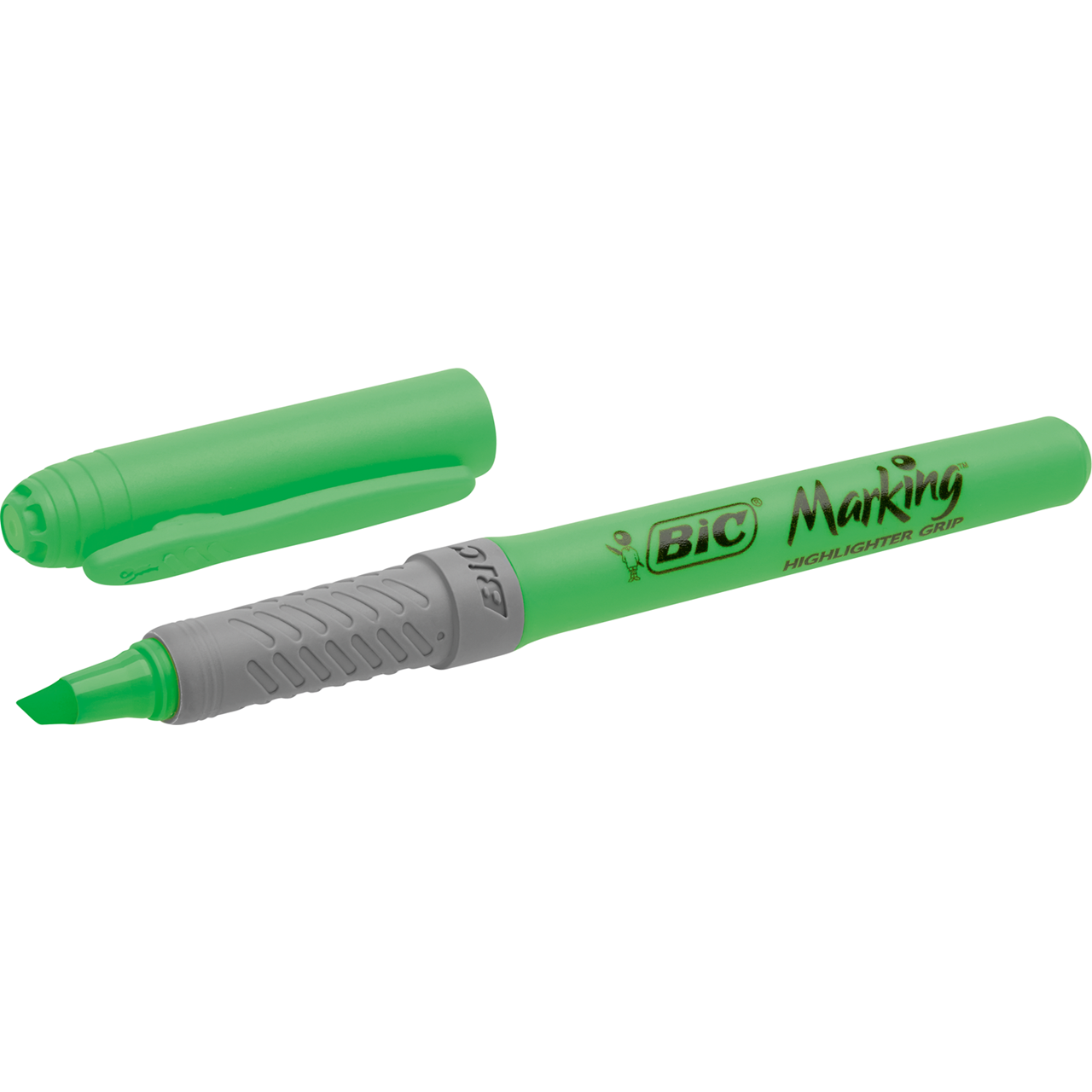 12 stk. Overstregningstusch BIC Brite Liner Grip grøn - Køb minimum 12 stk.