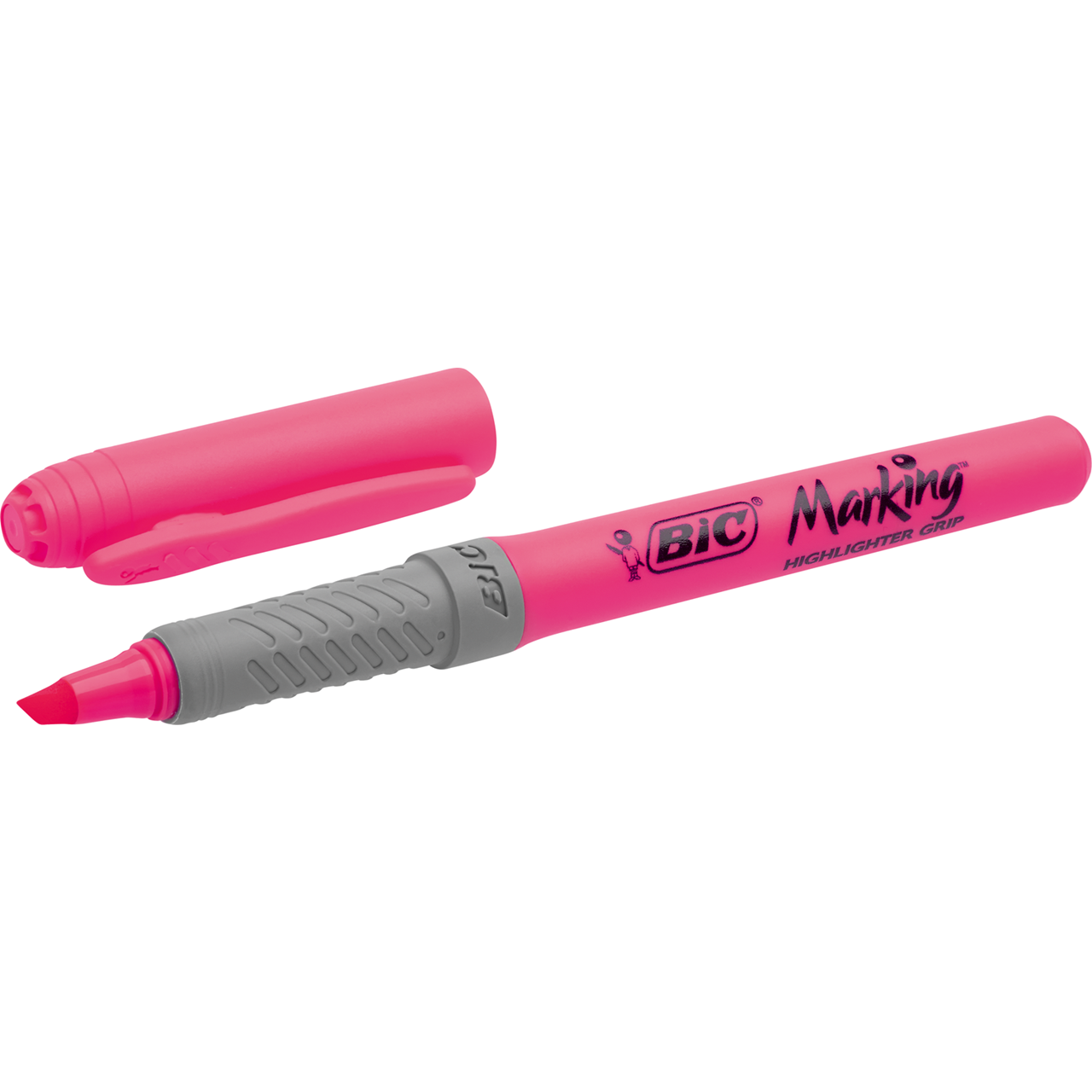 12 stk. Overstregningstusch BIC Brite Liner Grip pink - Køb minimum 12 stk.
