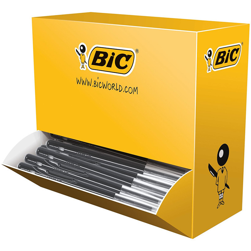 BIC Kuglepenne Clic M10 sort Valuepack - 100 stk