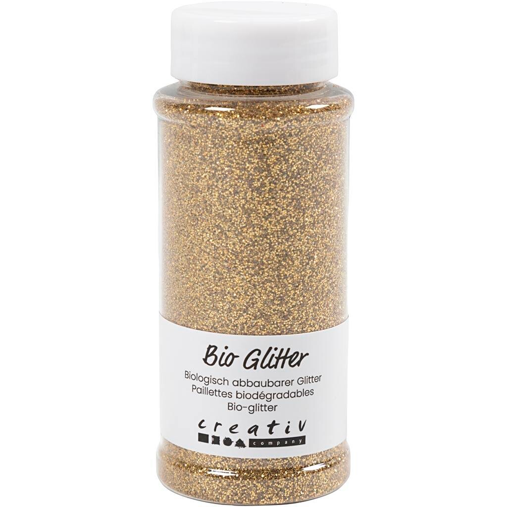 Bio-glitter, guld, 110 g - 1 stk