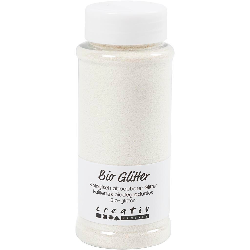 Bio-glitter, hvid, 110 g - 1 stk