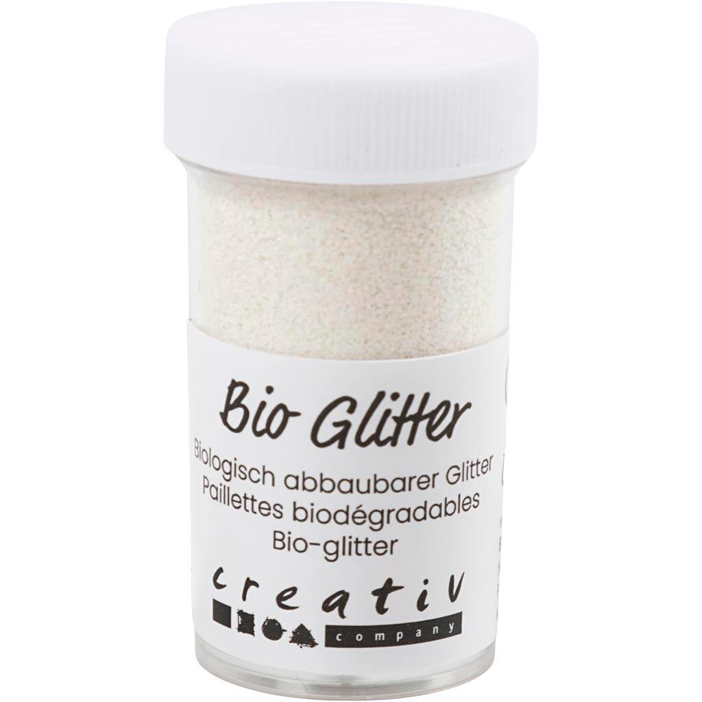 Bio-glitter, hvid, 20 g - 1 stk