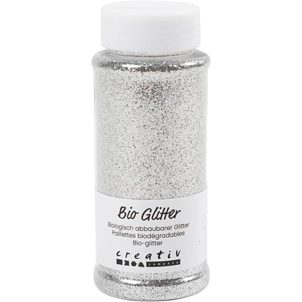 Bio-glitter sølv- 1 stk