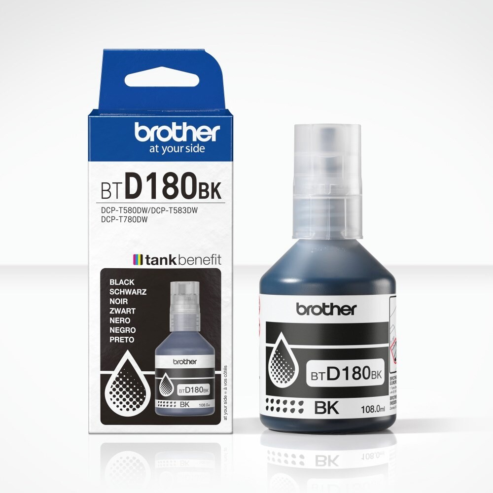 Brother BTD180BK, Blækflaske, Sort, 7500 sider