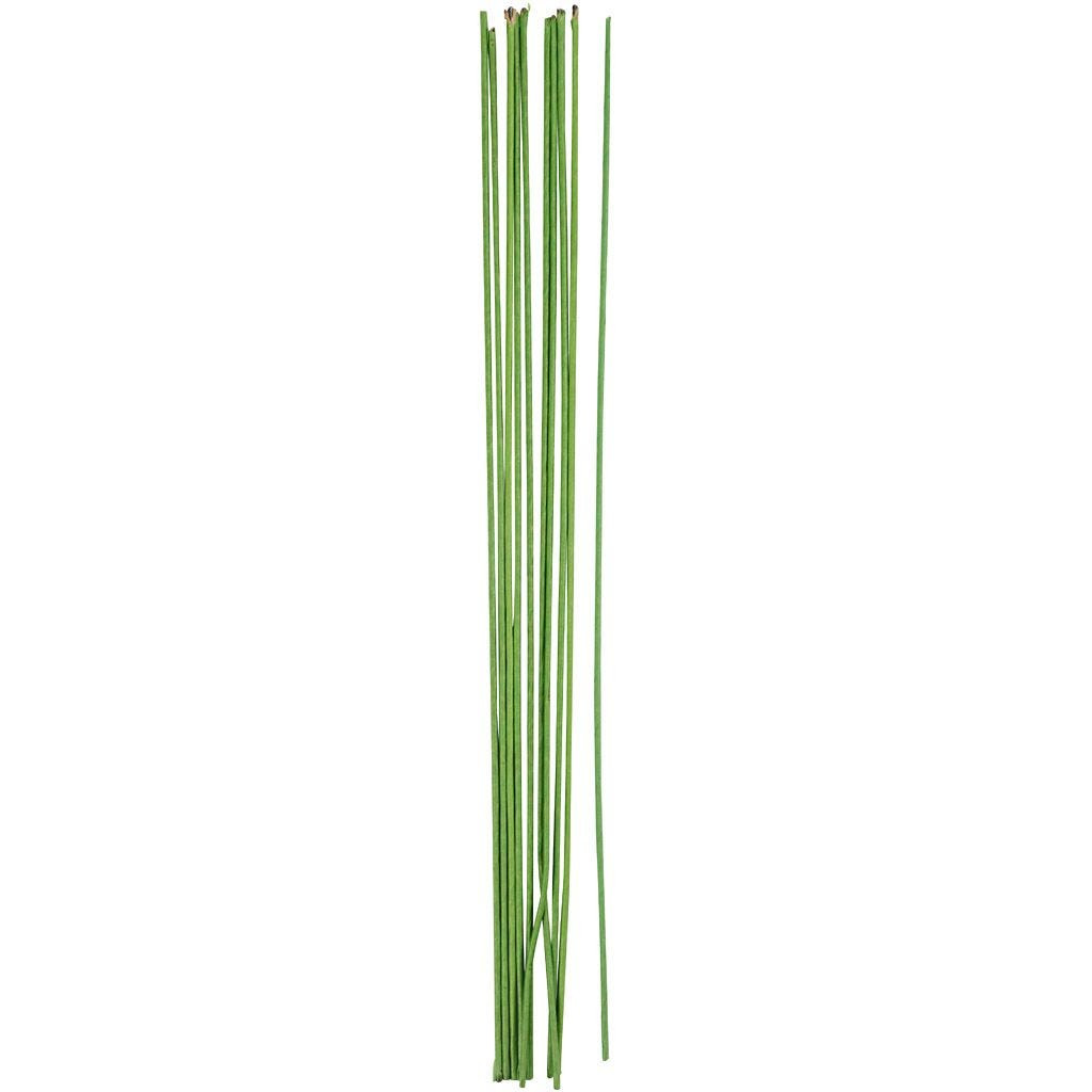 Blomsterstængel grøn 30 cm x Ø2 mm - 20 stk.