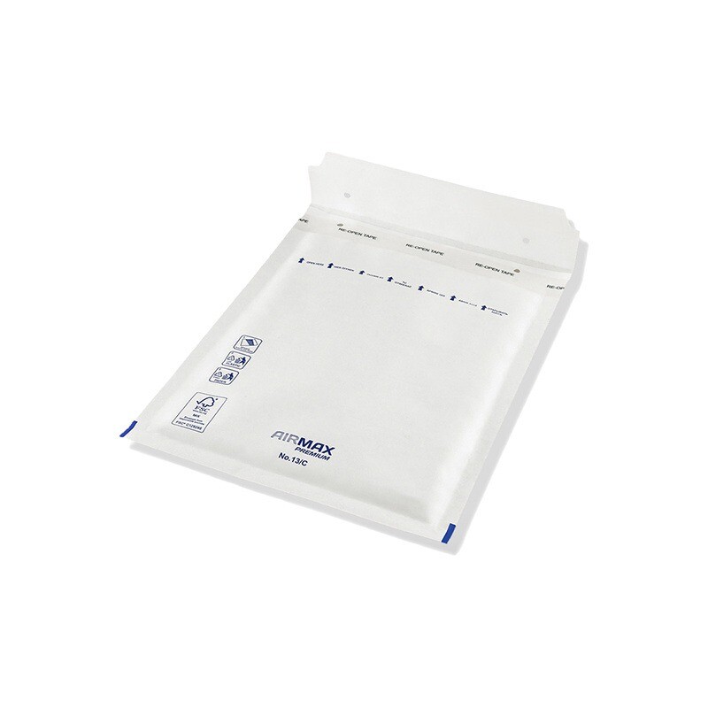 Boblekuverter - Airmax - 170x225mm - hvid - 100 stk